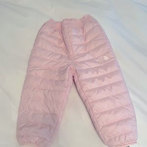 Like new  Notthface pink infant snow pants